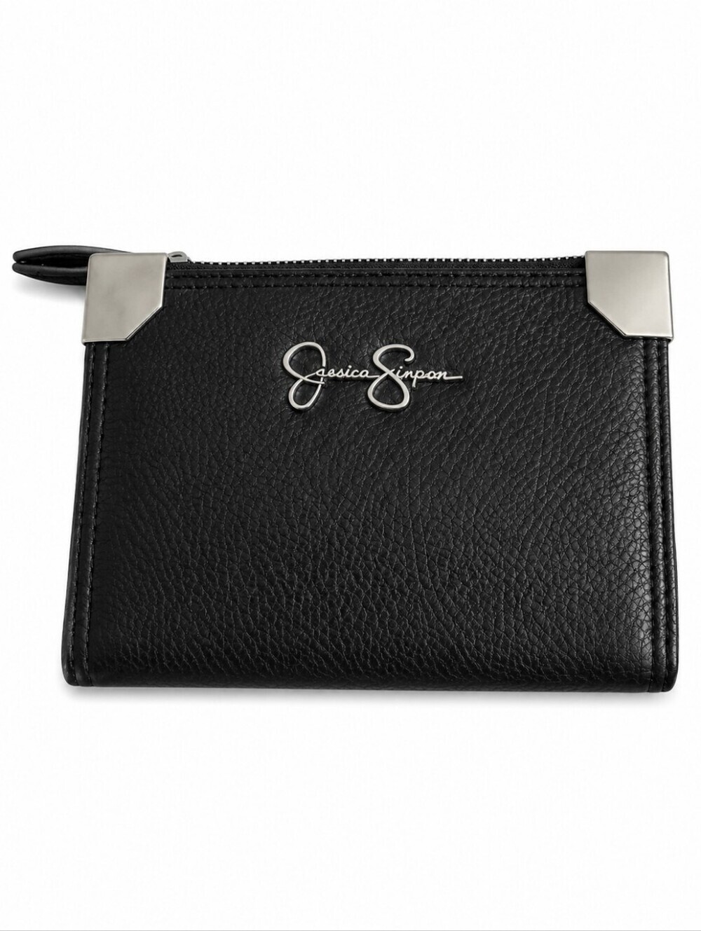 JESSICA SIMPSON Black Frankie Center Divider Meteorite Womens Wallet